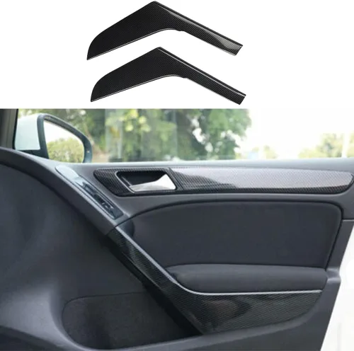 Vista 6 de Riloer Kit de cubierta de panel de manija de puerta, accesorios interiores compatibles con Volkswagen Golf MK6 2010-2013 6 puertas