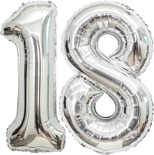 Vista 19 de Globos de 0 números plateados 0 globos de número 40 pulgadas número 0 globos de aluminio Mylar