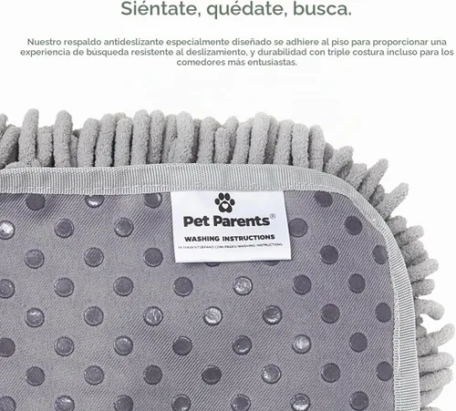 Vista 6 de Pet Parents Forager Tazón de alimentación lenta para perros y alfombrilla de olfateo - SoftSnout, base antideslizante (Bosque 30 cm)