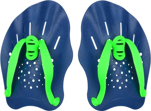 Vista 9 de Raquetas de natación de contorno de mano, paletas de entrenamiento de natación con correas ajustables, paletas de mano de natación para mujeres