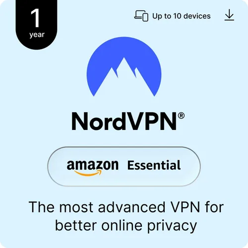 Vista 21 de NordVPN Plus, 10 Devices, 1-Year, VPN & Password Manager Software Bundle, Digital Code