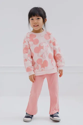 Vista 4 de Disney Minnie Mouse Daisy Duck - Conjunto de sudadera de forro polar y leggings para niñas pequeñas