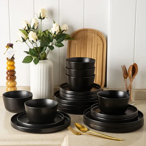 Vista 7 de AmorArc Juego de 6 platos de cerámica, esmalte mate de 8.0 pulgadas para cocina, postre, ensalada, aperitivo, platos pequeños para platos llanos