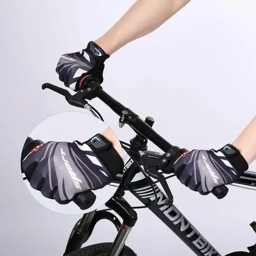 Vista 6 de Accmor Guantes para Pantalla Táctil para Ciclismo - Tamaño Grande para Niños, Deporte para Hombres, Mujeres, Adolescentes, Pesca, Respirables