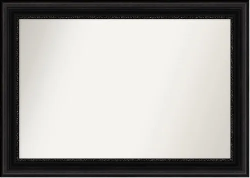 Vista 448 de Amanti Art Espejo personalizado, espejo de baño negro puente, espejo de pared o espejo de tocador de baño sobre el fregadero (26 x 26 pulgadas)
