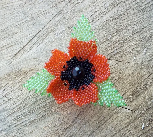 Vista 3 de Handmade Hair jewelry poppy flower clip bridal accessories hair piece wedding head jewelry