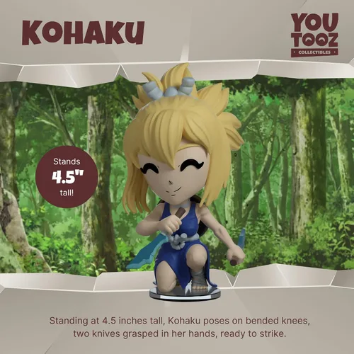 Vista 2 de Youtooz Figura de Dr. Stone Kohaku, figura de acción de anime de 4.1 pulgadas, Kohaku altamente detallado coleccionable por Youtooz Dr. Stone