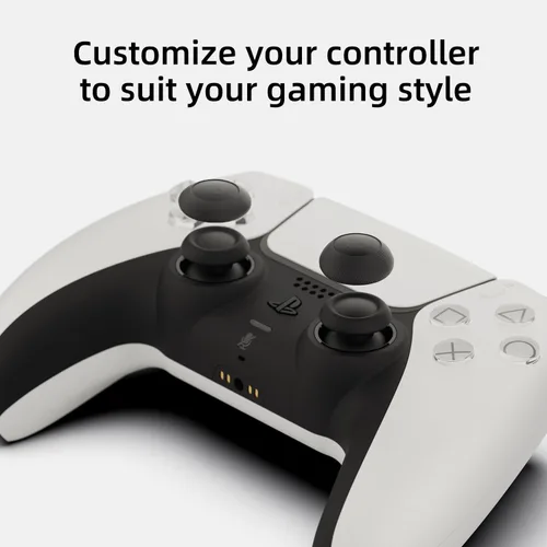 Vista 7 de Skull & Co. Juego de empuñaduras de pulgar convexas piel, tapa de joystick CQC analógica para Nintendo Switch Pro Controller y PS5PS4SlimPro