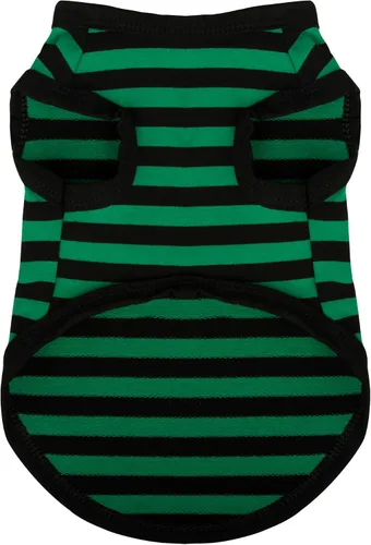 Vista 13 de Paiaite 3 piezas de camisa para perro a rayas de color oscuro, camisas sin mangas de algodón para cachorros, ropa transpirable para mascotas