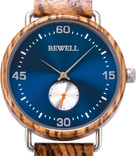 Vista 3 de BEWELL Wood Watches for Men Minimalist Style Quartz Stainless Steel Combined Wooden Watches Mens