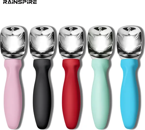 Vista 7 de Rainspire Cuchara de helado de acero inoxidable con mango cómodo, cuchara para helado resistente, pala para helado, ideal para cucharas de helado
