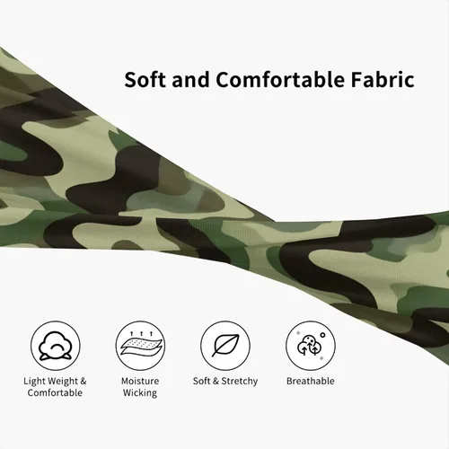 Vista 6 de Diademas militares para hombres y mujeres, camuflaje militar de Vietnam, rayas de tigre, camuflaje, bandas deportivas que absorben la humedad