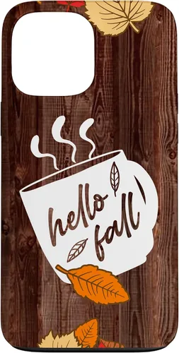 Vista 24 de Hello Fall Mug Maple Leaves Autumn Season Thanksgiving Gift Case for iPhone 17