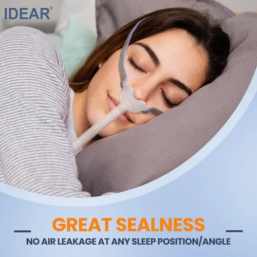 Vista 4 de 1 paquete de almohadas nasales grandes para ResMed Airfit P10, cojín nasal de repuesto P10 CPAP con silicona más suave, versión actualizada