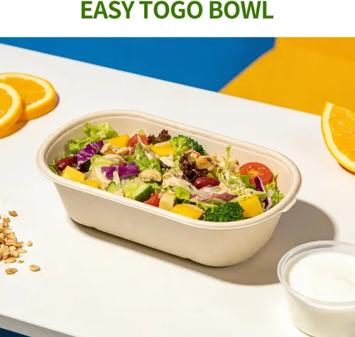 Vista 5 de Paquete de 100 cuencos de papel de 32 onzas para rollo de sándwich, burrito, ensaladas, pasta, platos desechables para comidas para microondas