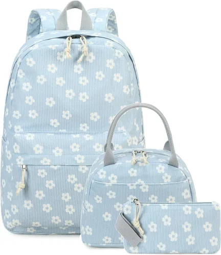 Vista 39 de Bluboon - Mochila escolar para niñas y mujeres para uso diario y de estilo informal, para portátil de 15 pulgadas, con bolsa para almuerzo y bolsa
