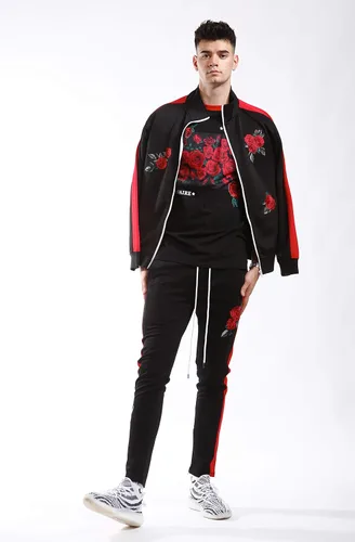 Vista 5 de Screenshot - Pantalones deportivos con cinta lateral estilo Hip Hop, ajuste ceñido, para hombre
