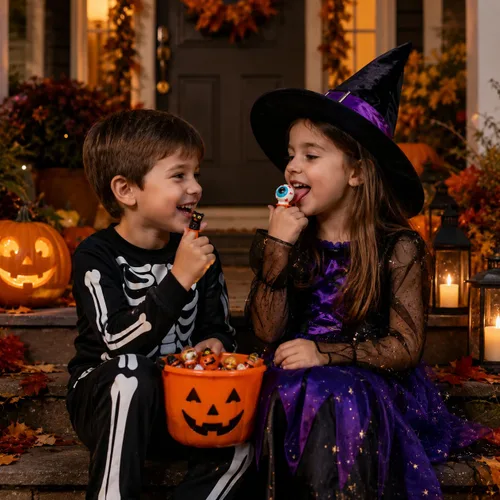 Vista 8 de Fruidles 12 anillos de dulces de Halloween, caramelos duros, envueltos individualmente (paquete de 12)