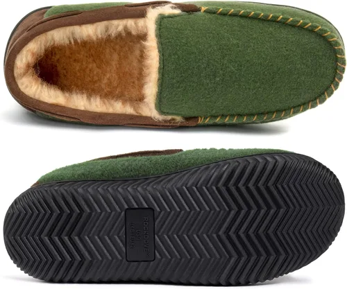 Vista 4 de RockDove Hearthfire - Pantuflas de espuma viscoelástica para hombre