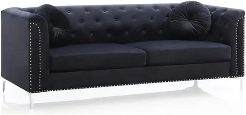 Vista 25 de Glory Furniture Sofá de dos plazas Pompano Velvet en negro