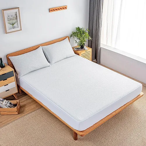 Vista 4 de Protector de colchón impermeable, 100% impermeable y silencioso, funda de colchón de fibra de rayón suave, transpirable, bolsillo profundo de 8 a 14