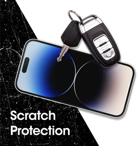 Vista 5 de OtterBox AMPLIFY - Protector de pantalla antimicrobiano de vidrio para iPhone 14 Pro Max (solamente), respuesta táctil impecable, resistente a
