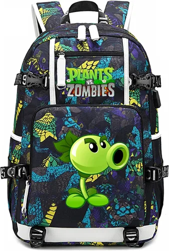 Vista 30 de ISaikoy Plants vs. Zombies Mochila Bolsa para Portátil Color Azul 1