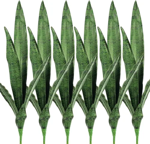 Vista 12 de Melorca&Guilla Plantas Artificiales 6 Piezas 31.5" Césped Alto Falso, Planta Artificial, Plantas de Césped Artificial Alto de Cebolla, Arbustos