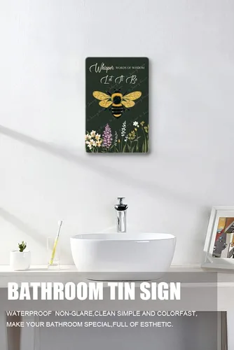 Vista 3 de Strunt Póster de Whisper Words of Wisdom Let It Be Bees, regalo para amantes de las abejas, carteles de arte de abejorros para mejores amigos