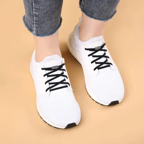 Vista 3 de ZHENTOR Cordones elásticos para zapatos, cordones elásticos sin atar, talla única para todos los zapatos de adultos y niños