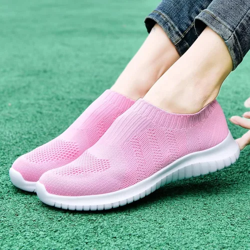 Vista 5 de Konhill - Zapato deportivo para caminar, ligero, deportivo, informal, para gimnasio, sin cordones, para mujer