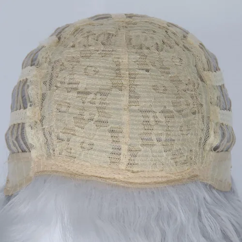 Vista 9 de M MISS U HAIR Missuhair - Peluca de anciano, peluca de anciano, peluca de bruja corta ondulada para disfraz, peluca sintética para uso diario