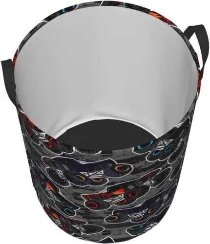 Vista 3 de Monster Truck - Cesta redonda para ropa sucia, para niños, cesta de almacenamiento para juguetes, organizador de ropa, para el hogar, baño