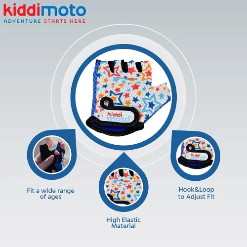 Vista 6 de Kiddimoto Guantes de ciclismo para niños Guantes de bicicleta antideslizantes para niños y niñas Guantes de bicicleta de montaña para niños sin