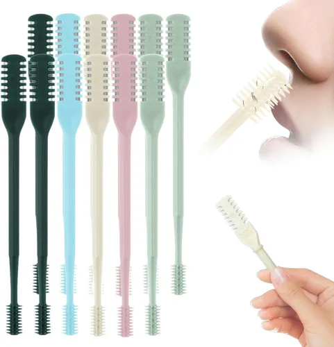 Vista 8 de Cortador de vello nasal 2 en 1, nuevo cuchillo de vello nasal de doble lado para hombres y mujeres, recortador de vello nasal giratorio de 360°, 5