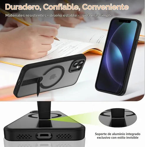Vista 2 de Funda para iPhone 11 Compatible con Magsafe, Soporte Invisible Incorporado [Prueba de caída de grado militar] Funda protectora delgada y a prueba