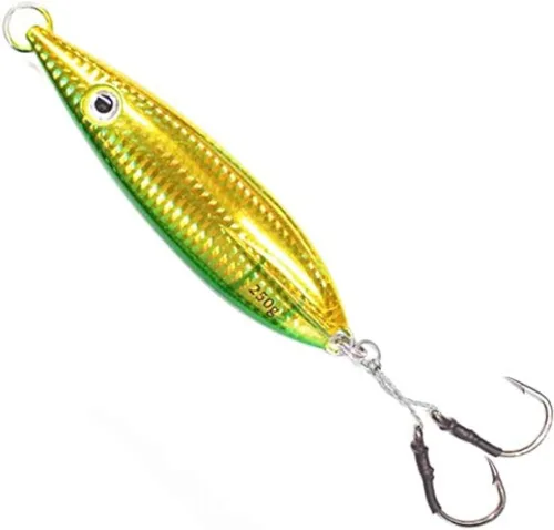 Vista 5 de Calissa Offshore Tackle Plantilla de caída rápida 80g 150g 250g 68kg Ganchos de asistencia 3/0 Mariposa - Plantilla de velocidad vertical de paso