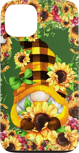 Vista 7 de iPhone 16 Unique Summer Gnome For Hippie With Cute Sunflower Gnomie Case