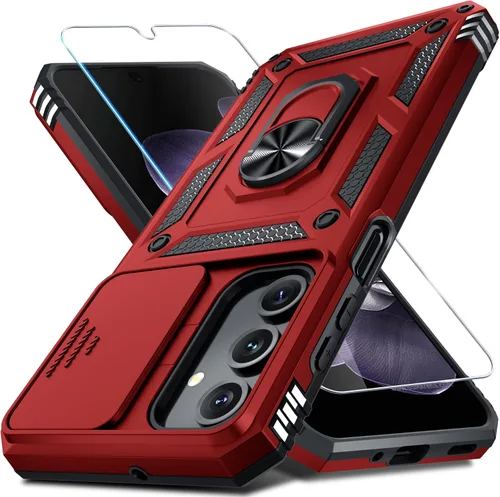 Vista 44 de Janmitta Funda compatible con Samsung Galaxy A16 5G/4G con Cubierta Deslizante Integrada para Lente de Cámara + Protector de Pantalla + Soporte