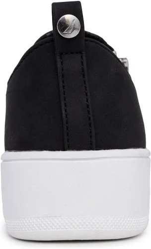 Vista 4 de Nautica Tenis Oxford con cremallera para mujer, tenis bajos de moda para caminar casual