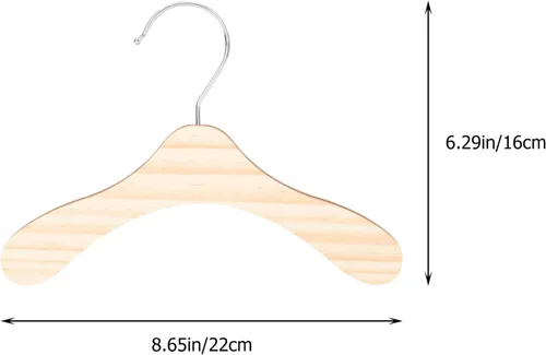Vista 2 de Accesorios para gatos, perchas doradas, paquete de 10 perchas para ropa para perros, perchas de madera para disfraces de mascotas, perchas