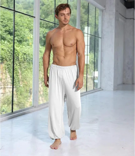Vista 5 de Rela Bota Pantalones de yoga de moda para hombre, pantalones casuales con cintura elástica, pijamas holgados, pantalones harén