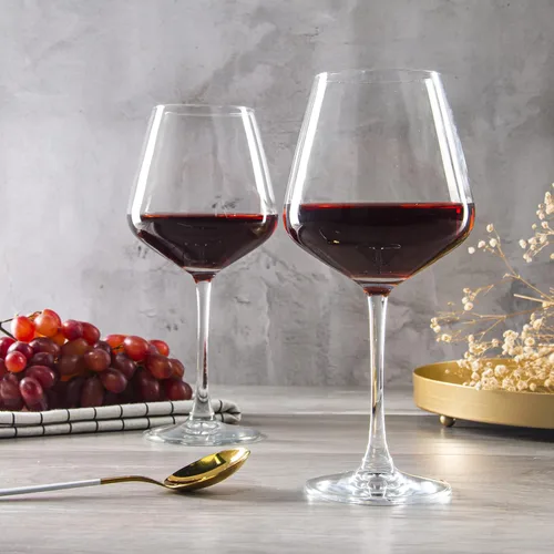 Vista 5 de YANGNAY Juego de copas de vino de 14 piezas (8 x 12 onzas blancas, 6 x 20 onzas rojas) – Vidrio transparente, apto para lavavajillas, perfecto