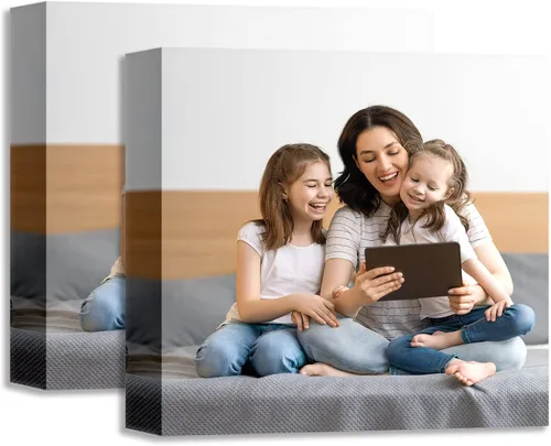 Vista 17 de YK artwood Lienzo Personalizado Subir Imágenes 12x16 pulgadas - Impresiones de Lienzo Personalizadas con Tus Fotos - Cuadros de Lienzo