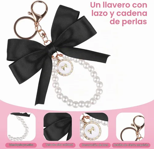 Vista 4 de Set de accesorios negros para vaso Stanley, correa para asa de botella de agua, funda de silicona, cubierta de pajita con lazo, dijes de perla, tapa