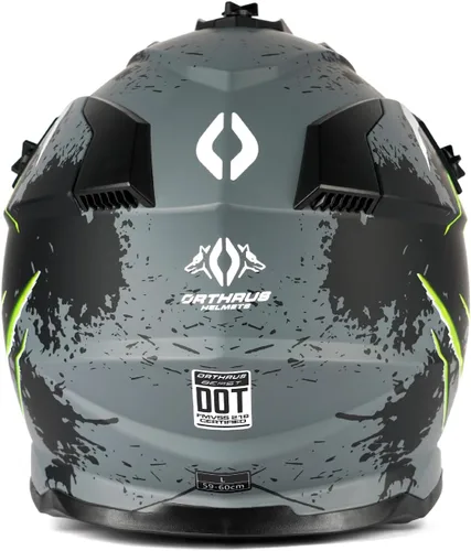 Vista 5 de Orthrus Off-Road Motorcycle Helmet for Adult ATV, Motorcross, Dirt Bike, and Snowmobile Enthusiasts