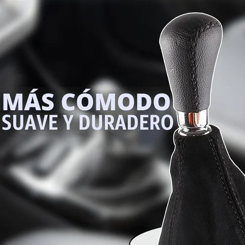 Vista 5 de BESULEN Cubierta de Funda de Palanca de Cambios para Coche, Cubierta de Gamuza de Cuero para Perilla de Cambios Cubierta Antipolvo, Reemplazo