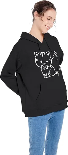 Vista 5 de Sudaderas con capucha de gato para mujeres, adolescentes y niñas