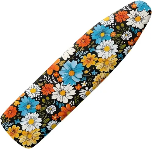 Vista 14 de Funda para tabla de planchar con estampado de rosas vintage con gancho y bucle, sujetadores ajustables, fundas protectoras para tabla de planchar