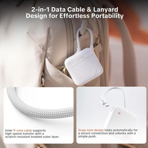 Vista 6 de PGYTECH CreateMate - Mini lector de tarjetas SD para Pocket 4, lector de tarjetas SD 4.0/Micro SD 2 en 1 de alta velocidad con almacenamiento